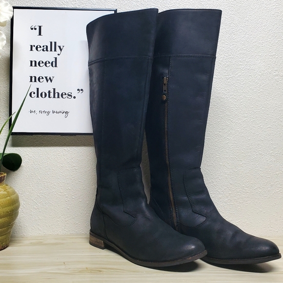 Indigo by Clarks Black Tall Boots with Side Zipper Size 8.5 - Picture 1 of 15